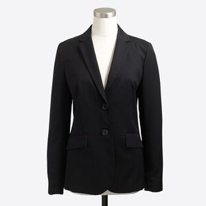 J. Crew Women's Black Two-Button Wool Blazer 00 Petite